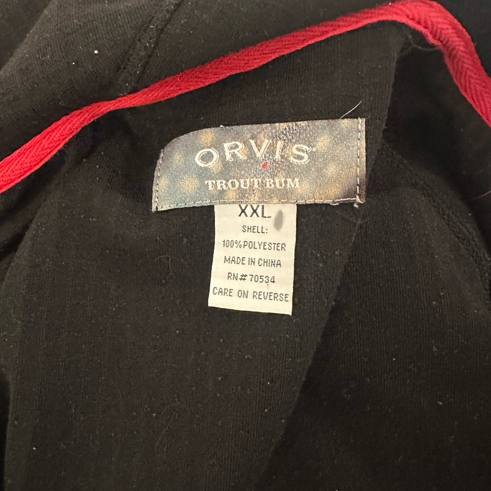Men’s black orvis hoodie size XXL - Picture 2 of 3